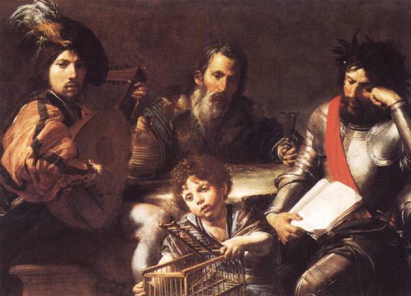 VALENTIN DE BOULOGNE The Four Ages of Man Sweden oil painting art